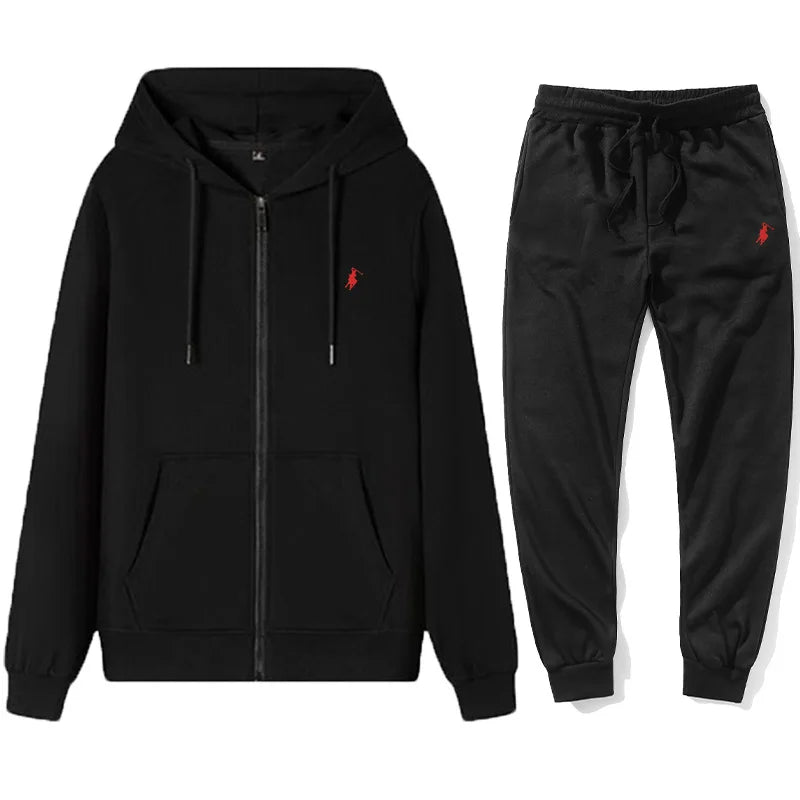 Classic brand men's and women's zipper hoodies and pants sets