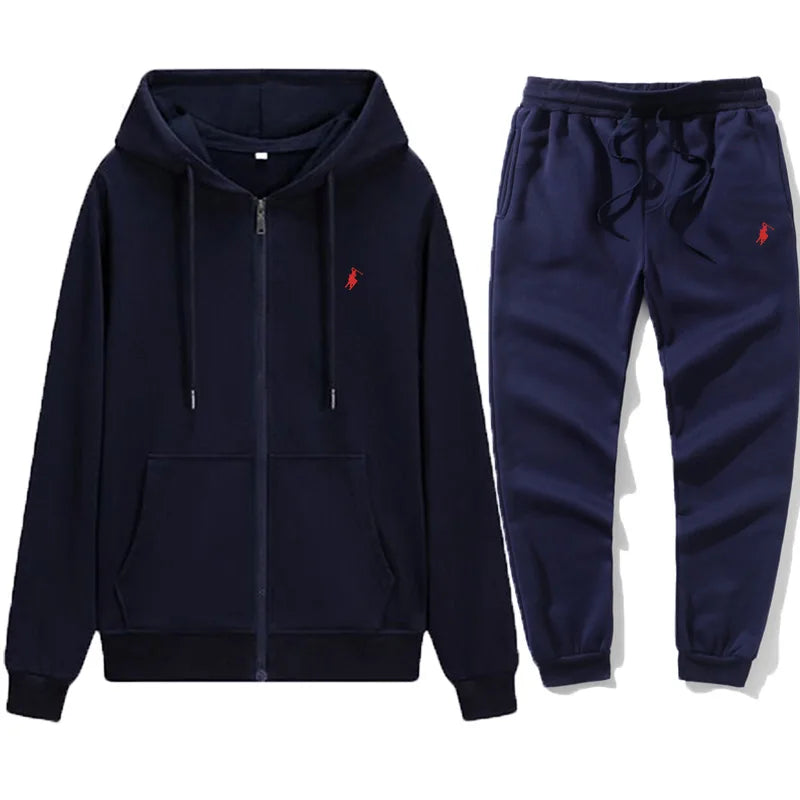 Classic brand men's and women's zipper hoodies and pants sets